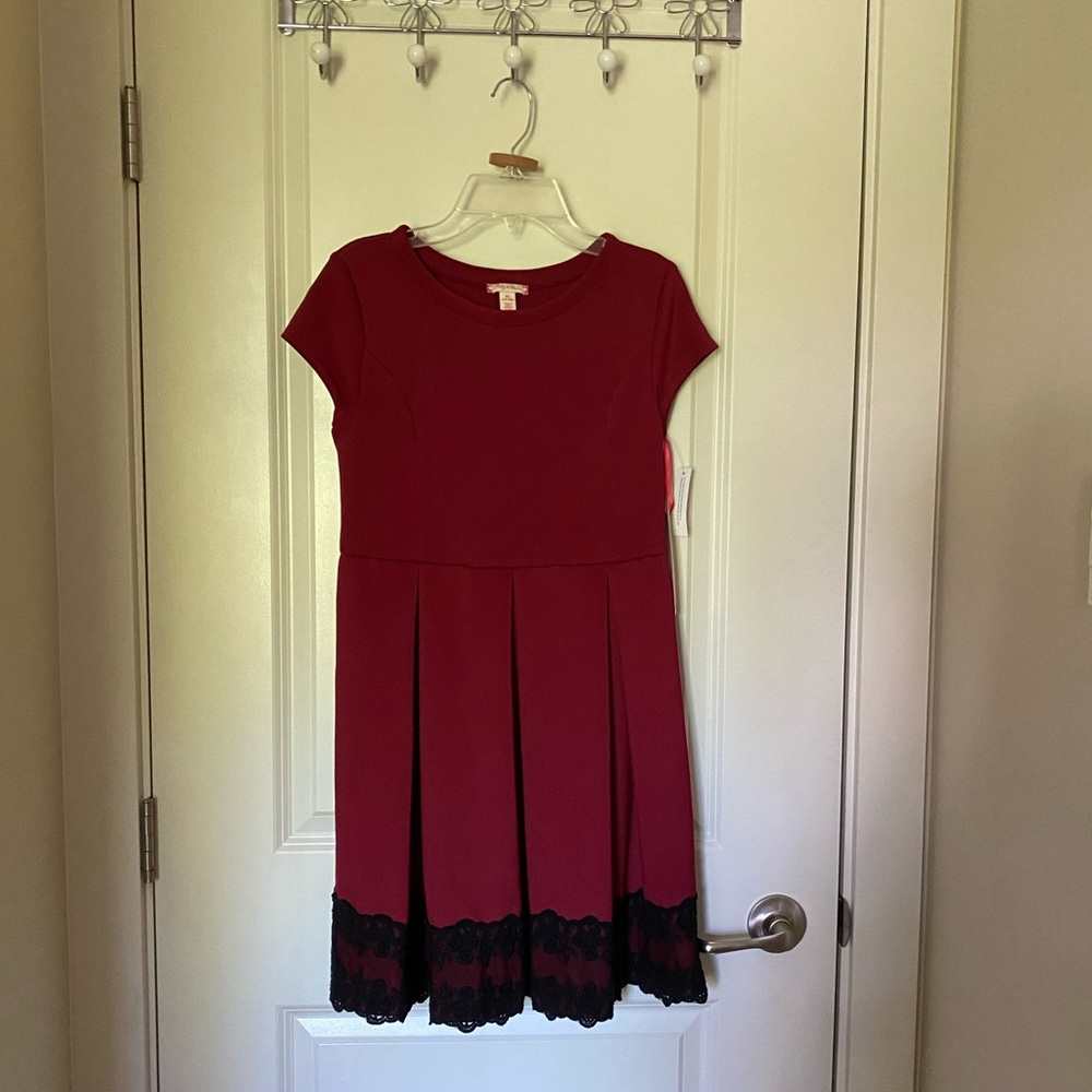 Ruby & Bloom red and black dress.